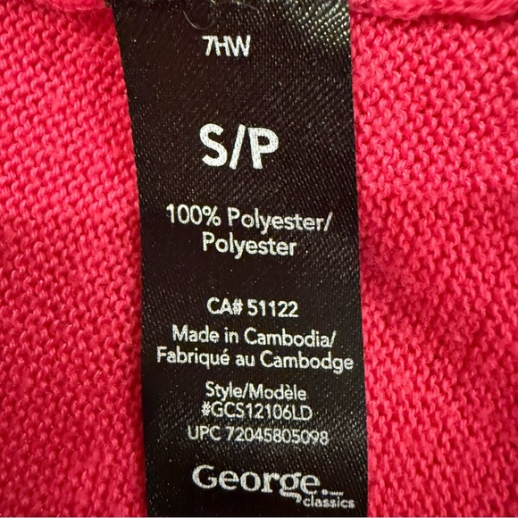 George Pink Cardigan Sweater with Textured Knit - Picture 6 of 9